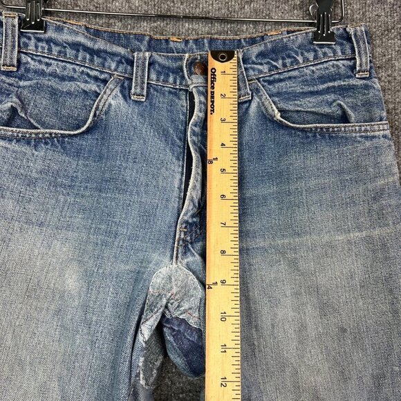 Vintage Levi’s Patchwork Flared Wide Leg Denim Jeans Women’s‎ Size 32W - Picture 3 of 9